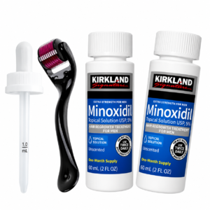 Minoxidil Kirkland 5% 2 Meses de Tratamiento + Dermaroller y Gotero