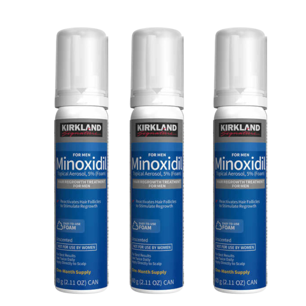 Minoxidil Kirkland  5% en Espuma  x 3 meses tratamiento