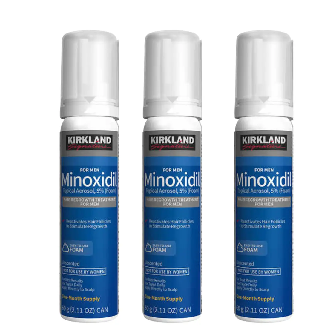 Minoxidil Kirkland 5% en Espuma x 3 meses de tratamiento