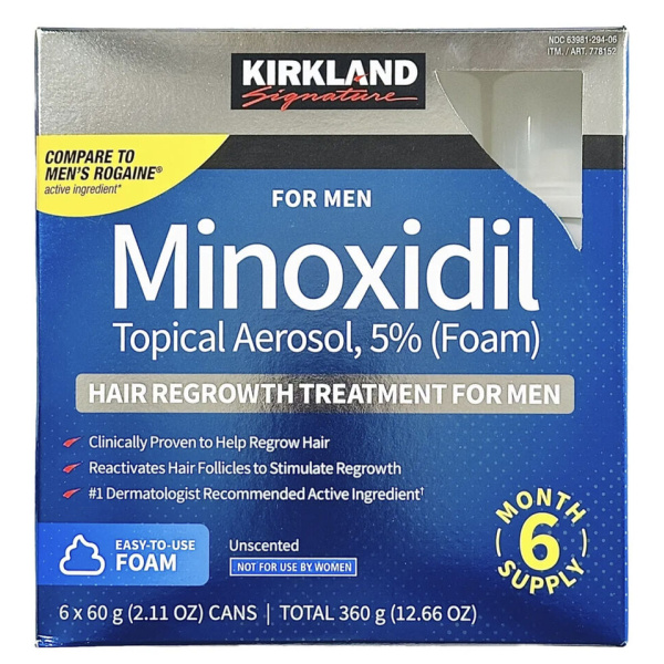 Minoxidil Kirkland  5% en  Caja Espuma  x 6 meses tratamiento - Imagen 2