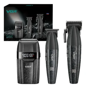 VGR Barber Combo V-640S3-COM 3 en 1 Profesional – Color Negro