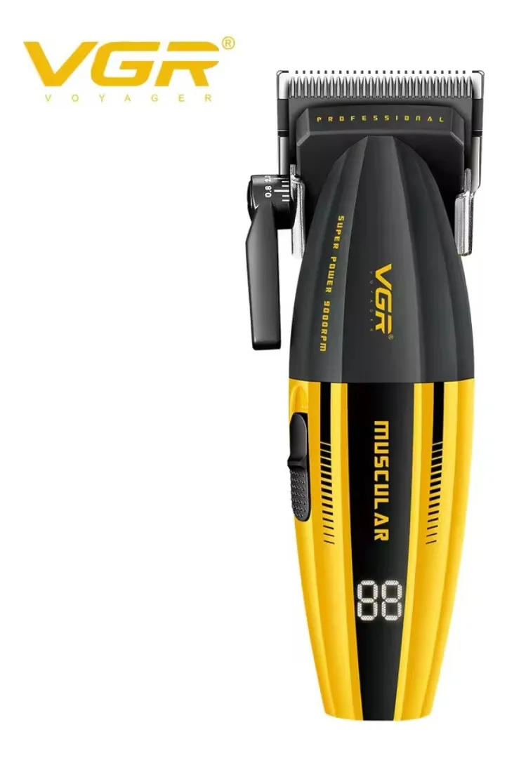 Cortadora De Pelos Profesional Vgr V-285 De 9000rpm amarillo negro - Imagen 4