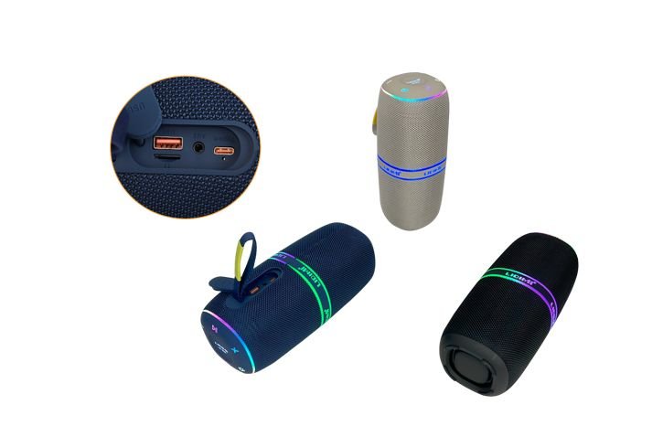 Parlante Bluetooth Portátil LIDIMI S652 30 w con Radio FM, USB, TF, AUX y Luz RGB - Imagen 2