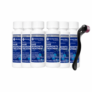 Minoxidil Member’s Mark 5% 6 meses +Dermaroller mediano +gotero original