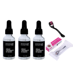 Serum (Minoxidil 5%)para el crecimiento de barba 90 ml + dermaroller 0.5