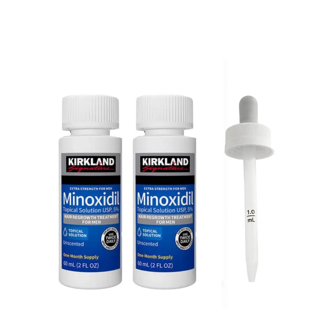 Minoxidil Kirkland 5% 120ml 2 Meses de Tratamiento + gotero original