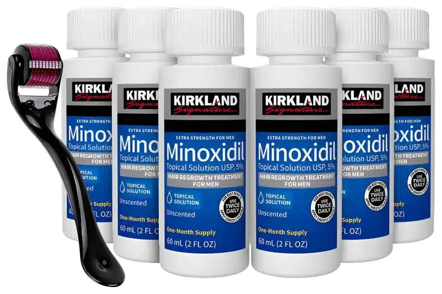 Minoxidil Kirkland 5% original con dermaroller — Ofertazo Chile