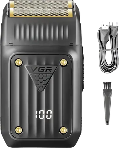 Shaver VGR negro con pantalla LED y cable USB — Ofertazo Chile