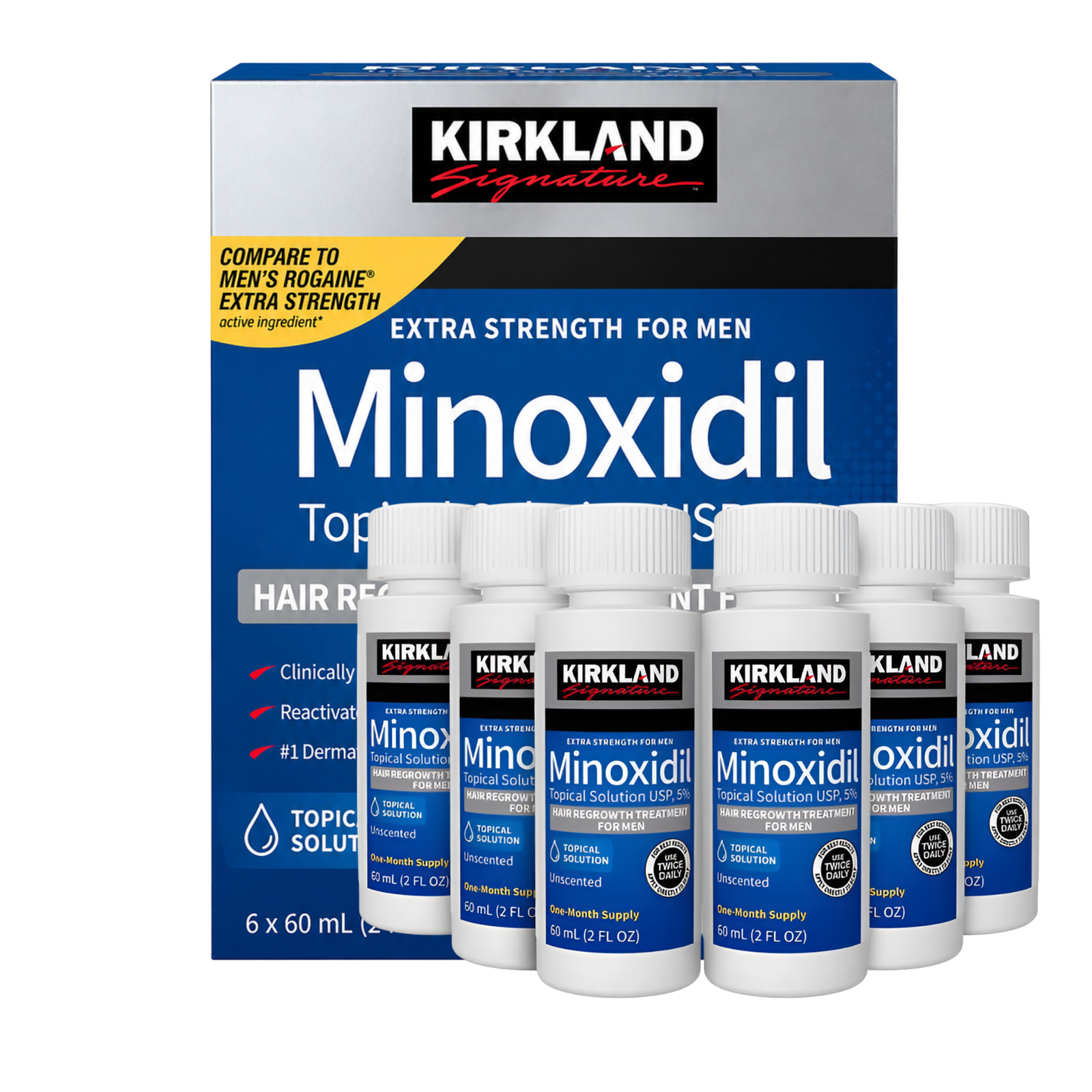 Minoxidil Kirkland 5% 360ml Caja 6 Meses de Tratamiento en Ofertazo Chile - foto 3