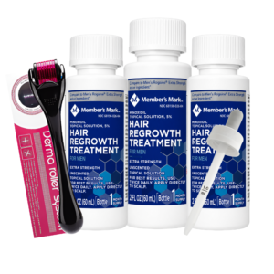 Minoxidil Member’s Mark 5% 3 meses + dermaroller estuche 540 en Ofertazo Chile