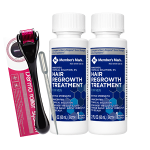 Minoxidil Member’s Mark 5% 2 meses + dermaroller estuche 540 en Ofertazo Chile