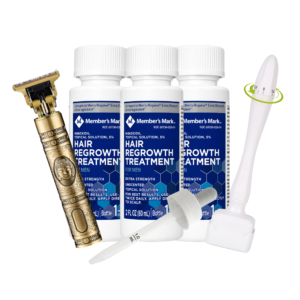 Minoxidil Member’s Mark 5% 3 meses + Dermaroller ajustable y Máquina Trimmer T9/T10 en Ofertazo Chile