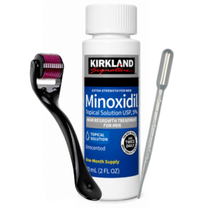 Minoxidil Kirkland 5% 60ml 1 Mes + Dermaroller Titanio y Gotario gratis en Ofertazo Chile