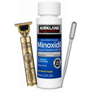Minoxidil Kirkland 5% 1 Mes + Máquina Trimmer T9/T10 y gotario gratis en Ofertazo Chile