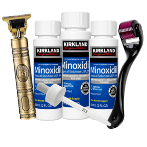 Minoxidil Kirkland 5% 3 Meses + Dermaroller y Máquina Trimmer T9 en Ofertazo Chile
