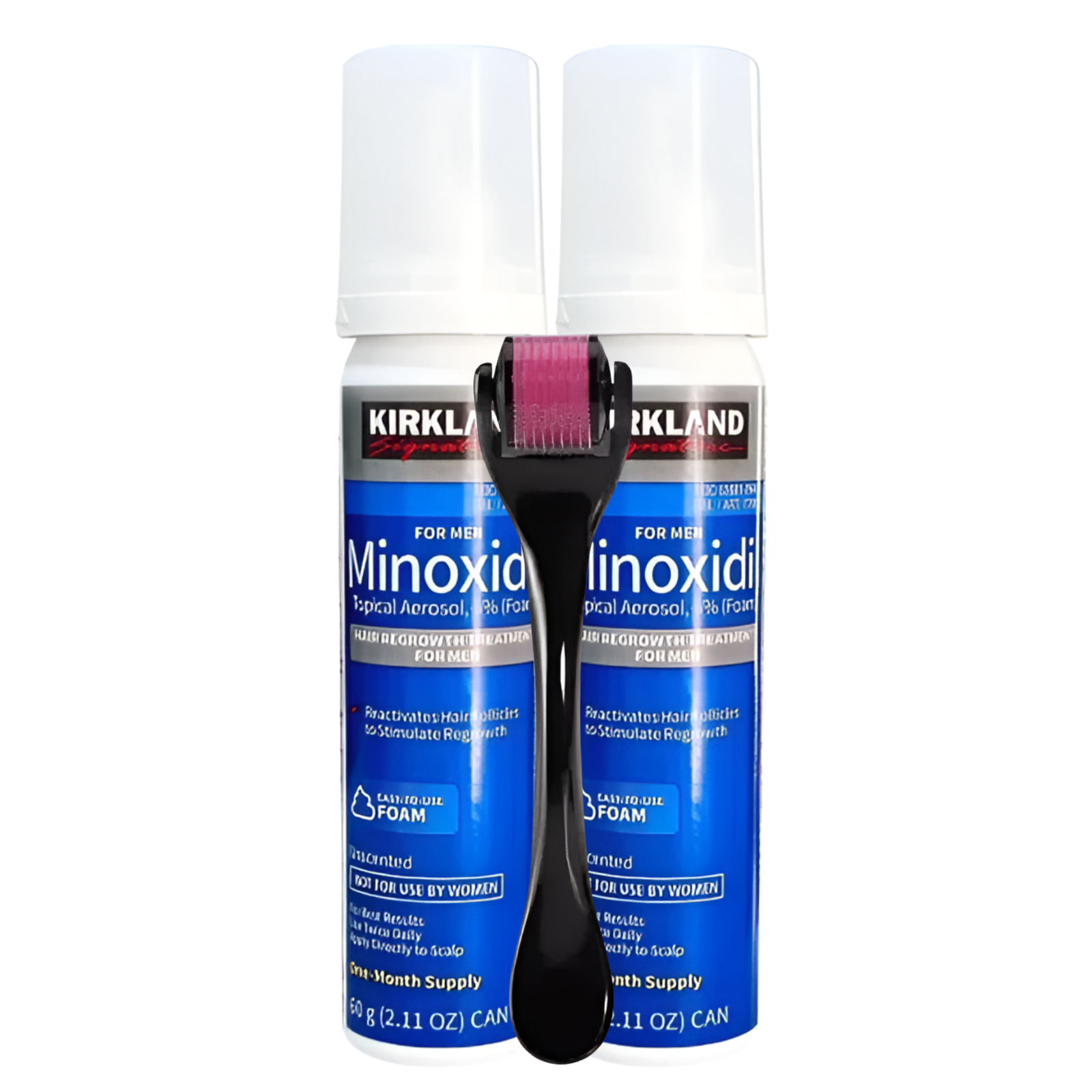 Minoxidil Kirkland 5% Espuma – 2 Meses + Dermaroller en Ofertazo Chile