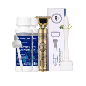Minoxidil Member’s Mark 5% 2 meses + Dermaroller ajustable y Máquina Trimmer T9/T10 en Ofertazo Chile