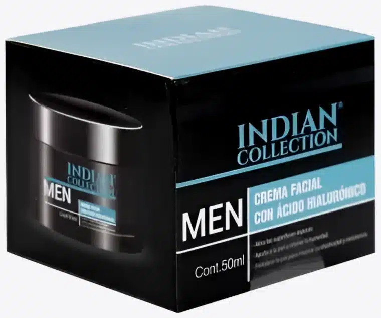 Crema facial Indian Collection Men con ácido hialurónico 50 ml